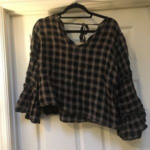 Charlotte Russe Long Sleeved Crop Top